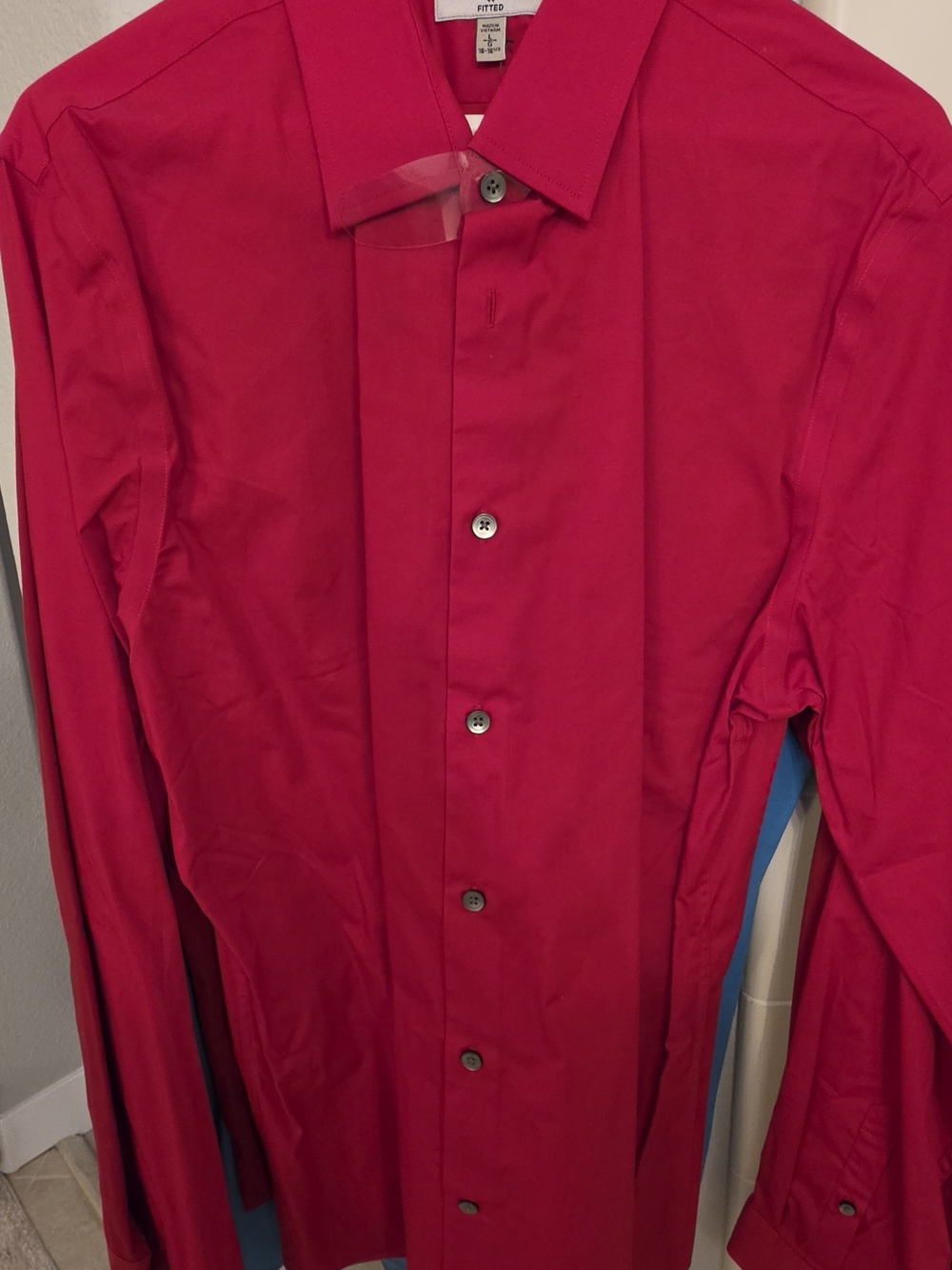 Express Men's Bright Fuchsia Dress Shirt